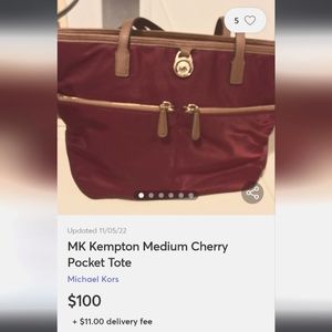 Michael Kors Cherry 🍒 Kempton Purse 👛